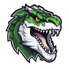 Naklejka premium Esport vector logo dinosaur, dinosaur icon, dinosaur head, vector, sticker