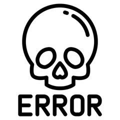 error, skull, malware