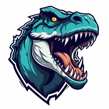 Esport vector logo dinosaur, dinosaur icon, dinosaur head, vector, sticker
