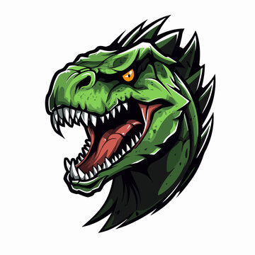 Esport vector logo dinosaur, dinosaur icon, dinosaur head, vector, sticker