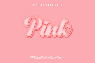 Pink 3D Fully Editable Vector Eps Text Effect Template Design