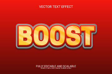 Boost 3D Fully Editable Vector Eps Text Effect Template Design