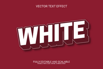 White 3D Fully Editable Vector Eps Text Effect Template Design