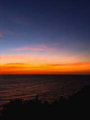 sunset over the ocean