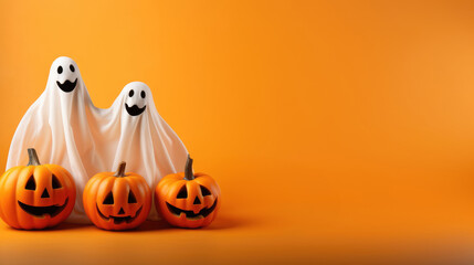 Playful Ghosts and Chuckling Pumpkin