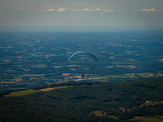 Fototapeta na wymiar Mont Myon Paragliding drone pictures in France