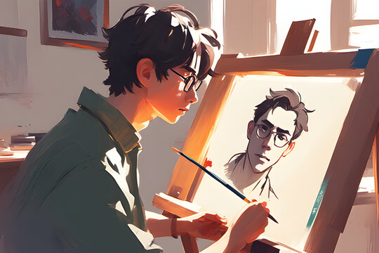 Sketch a self-portrait that reveals something unknown about your identity. Generative AI