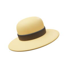 summer hat 3d illustration