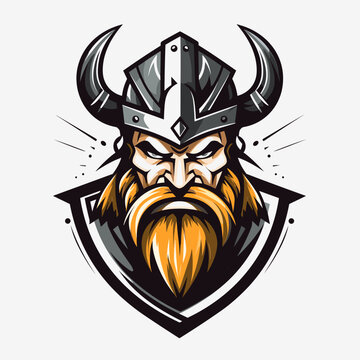 Esport vector logo viking, viking icon, viking head, vector, sticker