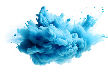 Fototapeta premium Image of a blue powder explosion on white created with Generative AI technology