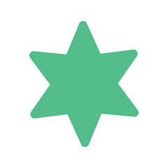 Illustration vector graphic icon of Star. Flat Style Icon. Shape Themed Icon. Vector illustration isolated on white background. Perfect for website or application design.