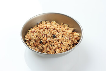 Fototapeta na wymiar A Bowl of Granola with Dried Fruit