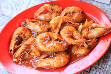 Shrimp Seafood with Spicy Chilli Sauce