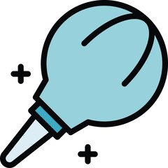 Medical pump icon outline vector. Insulin infusion. Pump injection color flat