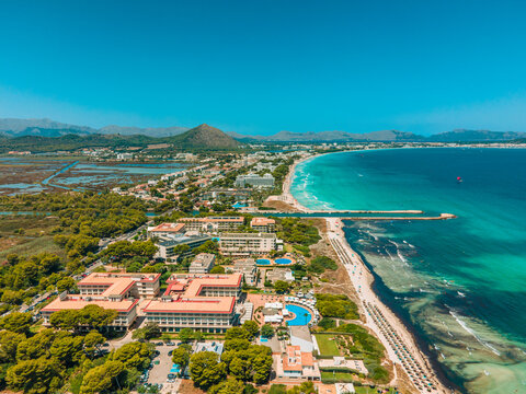 Platja de Muro, Mallorca, Spain - Drone Aerial Photo