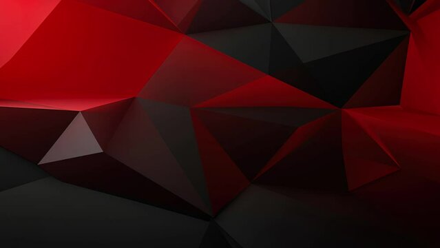 Abstract blue background 4k video backdrop with moving and rotating triangle shapes geometric forms