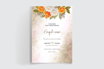 wedding floral invitation card templates