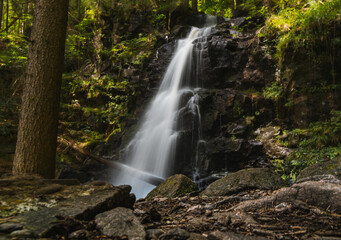 Fototapeta na wymiar Long exposure - Zweribach waterfall in the Black Forest, Germany