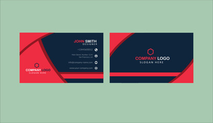 Red and black Creative Business Card Design Template