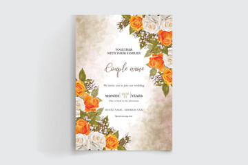 wedding floral invitation card templates