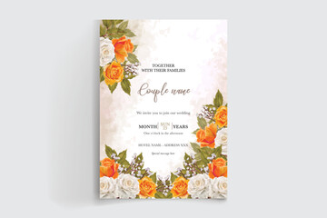 wedding floral invitation card templates