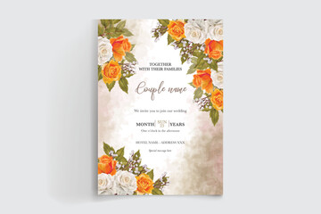 wedding floral invitation card templates