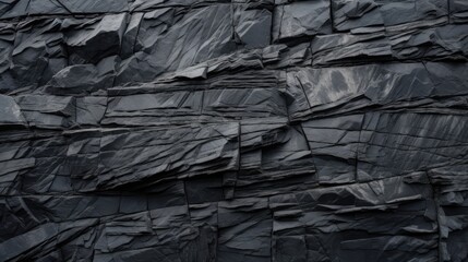 Black Stone Wall Texture Background