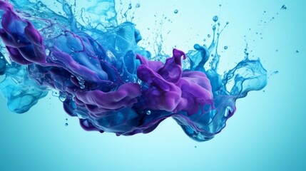 Ink drop in water background.Generative AI.