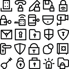 Bundle of Privacy Linear Icons 

