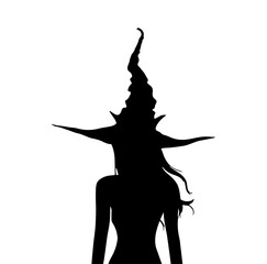 Vector witch silhouette
