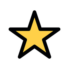 Obraz premium Illustration vector graphic icon of Star. Filled Line Style Icon. Shape Themed Icon. Vector illustration isolated on white background. Perfect for website or application design.