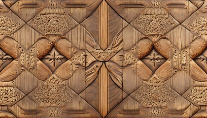 detail of an door, detail of a wooden door, a handcrafted wooden mosaic pattern with intricate details, wood texture with a pattern, wallpaper wooden, wallpaper, ai generated, generated ai 