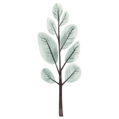 Cute watercolor tree. Scandinavian vector trees. Childish vector illustration