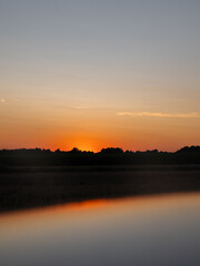 sunset over the river