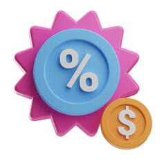 Marketing Object Discount 3D Illustration