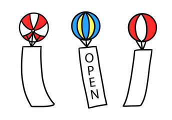 アドバルーン　イラスト