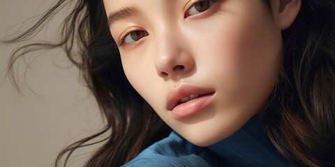 Beautiful Asian young woman in minimalist fashion style. - 629209616