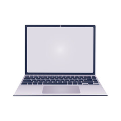 Laptop with blank screen. Vector