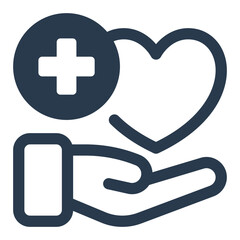 Obraz premium medical charity icon