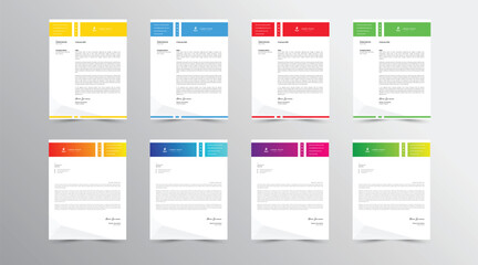Letterhead Design Template. set Abstract Letterhead Design, Modern Business Letterhead Design Template
