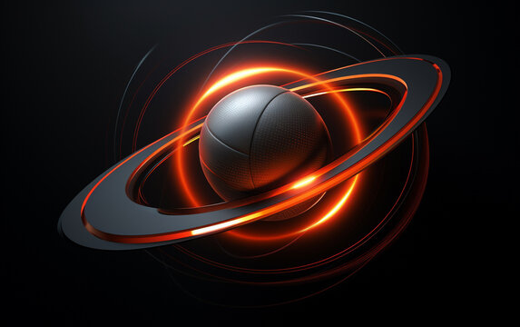 Galactic Fusion: 3D Atomic Atom Logo Design