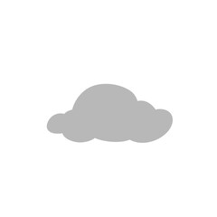 Cartoon overcast cloud vector. vector illustration