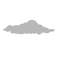 Cartoon overcast cloud vector. vector illustration