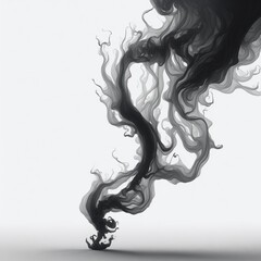 smoke on white background