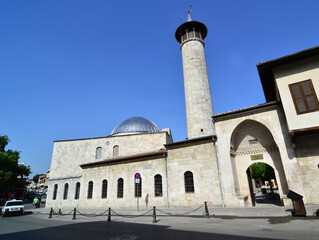 Fototapeta na wymiar Located in Hatay, Turkey, the Habibi Naccar Mosque was built in the 11th century. It was renovated in the 19th century.
