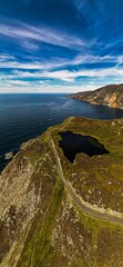 Drone view of the sea from Connacht, Ireland