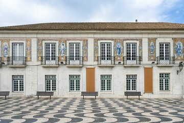 Fototapeta na wymiar Cascais, in Portugal, typical azulejos 