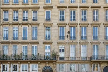 Fototapeta na wymiar Paris, beautiful facades quai Voltaire