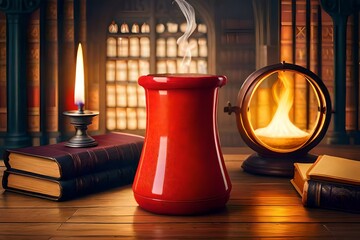 Red beaker Generated Ai