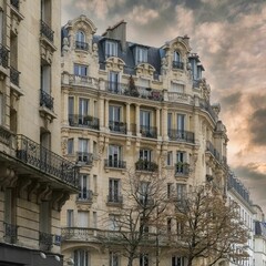 Fototapeta na wymiar Paris, ancient buildings 